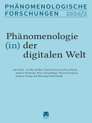 cover image of Phänomenologie (in) der digitalen Welt